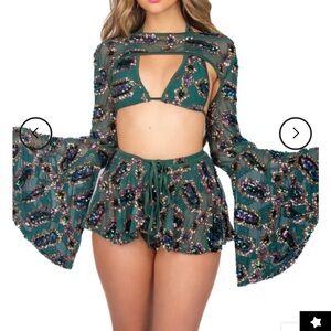The Lumi Shop full outfit - emerald jade goddess sequin